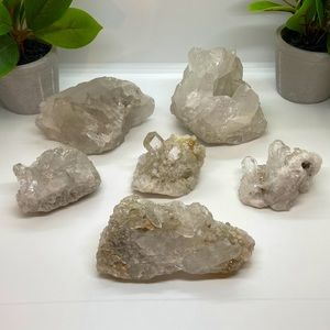 Natural quartz clusters